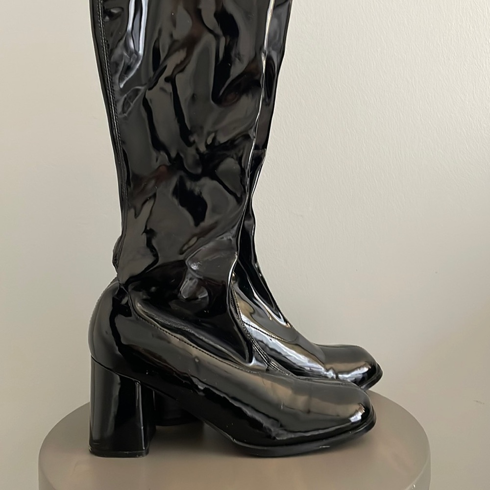 Pleaser Black High Heeled Boot
